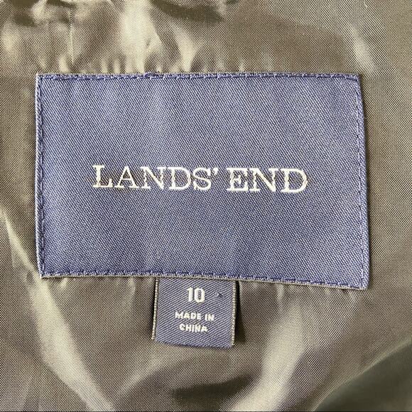 Lands’ End Black Wool Blend Full Zip Jacket Women's Size 10 - Picture 7 of 9